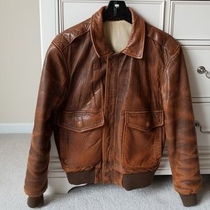 mirage leather bomber jacket